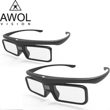 AWOL VISION DLP Link 3D Glasses*2  Rechargeable Active Shutter Eyewear LTV-2500