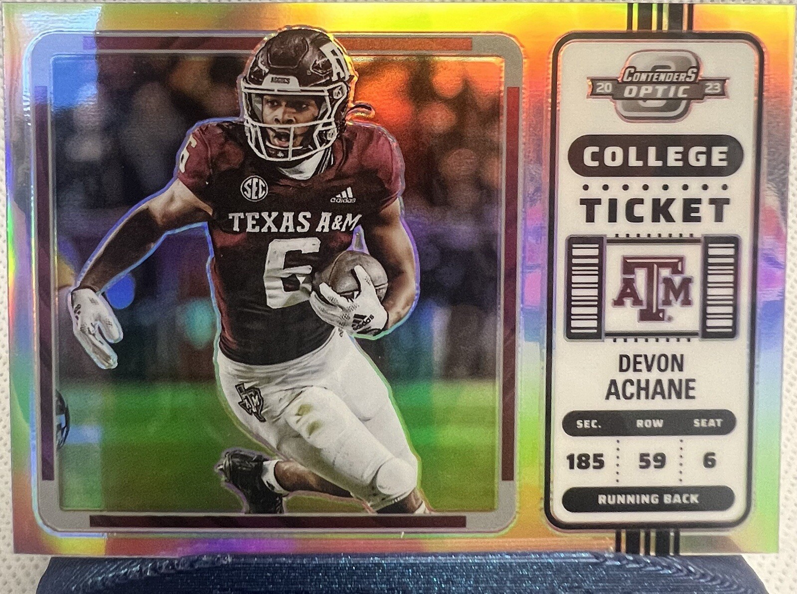 2023 Panini Chronicles Contenders Optic Draft Picks Rookie Devon Achane #23 
