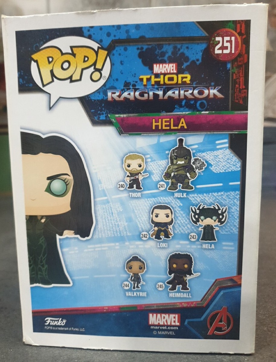 Funko Pop Thor Ragnarok 251 Hela Pezzo raro ed introvabile