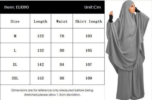 Ramadan Muslim Caftan Women Abaya Overhead Khimar Hijab Long Skirt Burqa Niqab - Picture 64 of 75