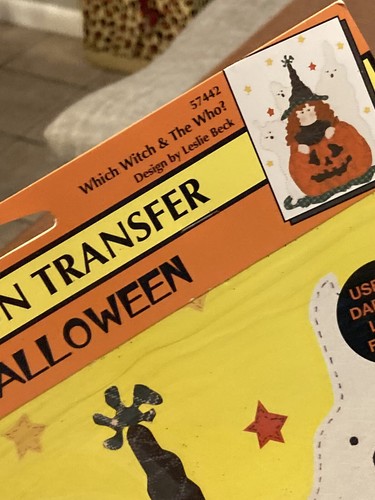 Vintage 1995 PLAID Iron on transfer Halloween Witch, Ghosts, Pumpkin 57442 - Picture 5 of 10