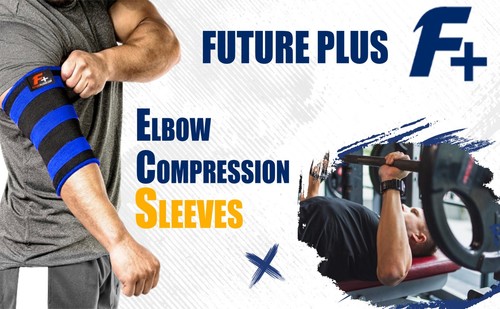 F+ Doppellagige Ellenbogenstütze Bandage Kompressionshülse Paar Fitnessstudio Gewichtheben Passform - Bild 12 von 24