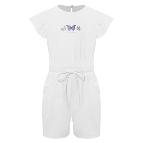Kids Girls Rompers Preppy Clothes Jumpsuits Flutter Overalls Sports Playsuit - Picture 16 of 77