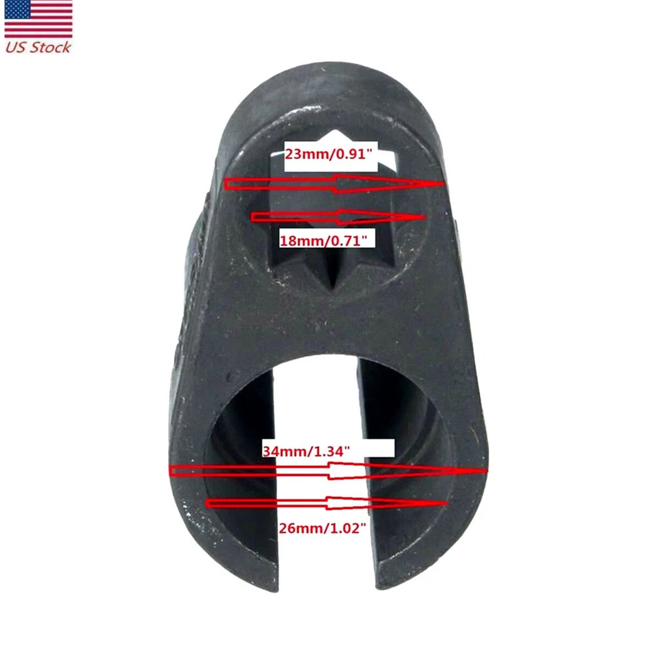 1/2"Dr O2 Oxygen Sensor Offset Socket Vacuum Switch Flare Nut Wrench 6pt 22mm US Foto 3 de 4