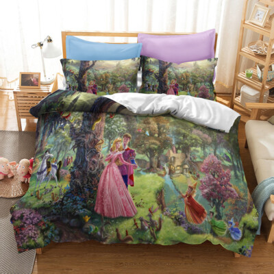 Sleeping Beauty Bedding Set Fairy Princess Duvet Cover Pillow Case