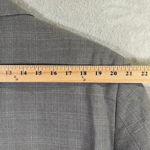 Jos A Bank Mens 46L Sport Coat Gray Silk/Wool Signature Collection Plaid EUC - Picture 11 of 12