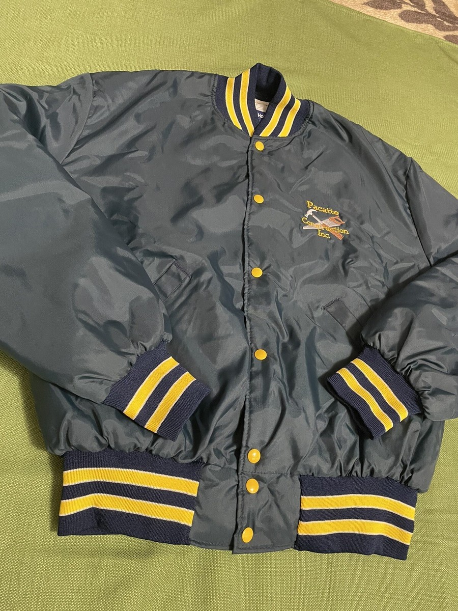 Vintage 90's Holloway Bomber Satin Jacket Michigan Colorway
