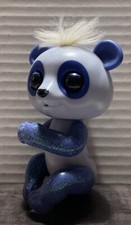 Fingerling Purple Glitter Panda White Hair, WowWee USED 2017 Tested Working