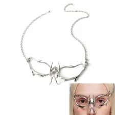 Gothic Mask Cosplay Party Masks Unisex Irregular Metal Face Wearing Party Decor