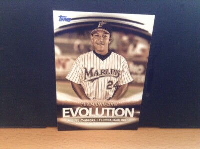 2019 Topps Series 2 Evolution Team Uniform Marlins EL-2 Cabrera Brinson
