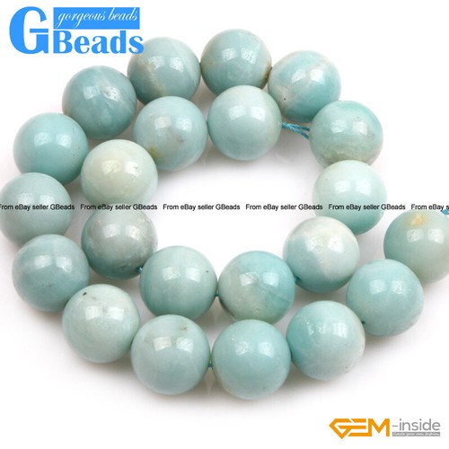 Cuentas de piedras preciosas redondas de amazonita natural para hacer joyas envío gratuito 15" - Imagen 57 de 57