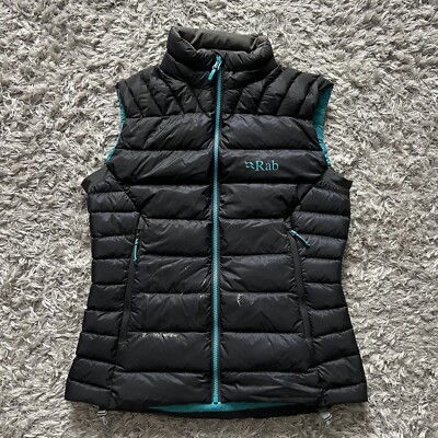 Rab Women's Electron Pro Gilet Vest Black/Blue Size 10 RRP £180 UK