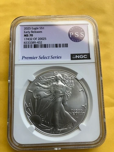 2025 American Silver Eagle MS-70 NGC (Early Releases) 17438 of 20025 PSS
