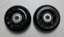 2 64mm x 24mm Inline Skate Replacement Wheels with Bearings 8mm or 6mm ID/Bore 