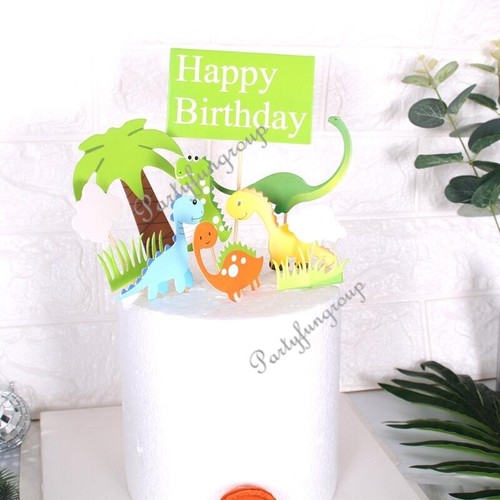 11pcs Dinosaurs Cake Topper Jurassic Park Dinosaur Birthday Party Cupcake Topper - Picture 6 of 13