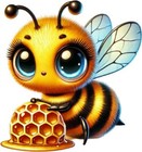 Watercolour Cartoon Honey Bee Wall Art Bedroom Car Vinyl Sticker Decal 6 Sizes