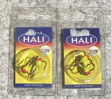 2 Packs Hali Glow Treble Hooks Ice Fishing #8 Orange And Yellow