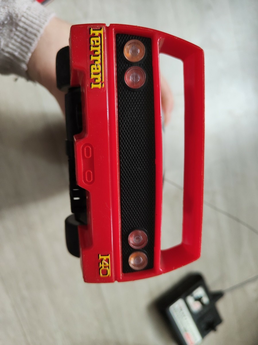 Voiture Radiocommandée Nikko Ferrari F40, échelle 1/18, Vintage Rouge, état Fonctionnel