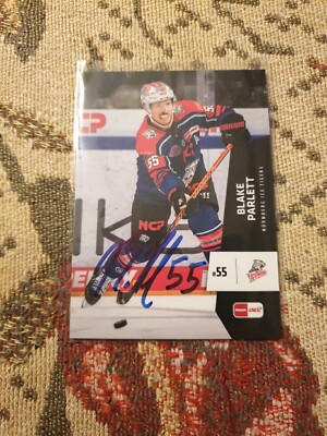 DEL 2022/2023 22/23 signiert Nürnberg Ice Tigers #282 Blake Parlett 