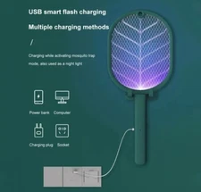 3 Pcs Rechargeable Electric Mosquito Fly Swatter Zapper Bug Insect Killer Lamp