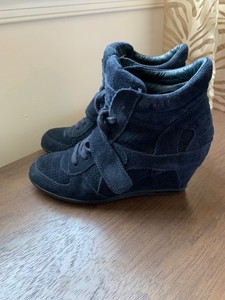 suede wedge heel sneakers