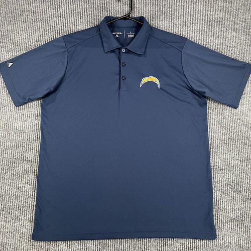 Los Angeles Chargers Polo Shirt Mens Large Blue Short Sleeve NFL Football - Picture 2 of 12