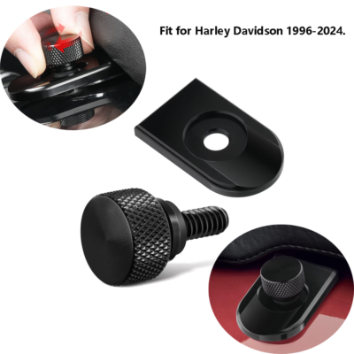 Seat Bolt For Harley Davidson Motorcycle Rear Seat Bolt Fender Screw Nut Mount Tab Knob Cover Silver Black For Harley Touring Softail Harley Motorcycle Seat Mounting Kit - Foto 5