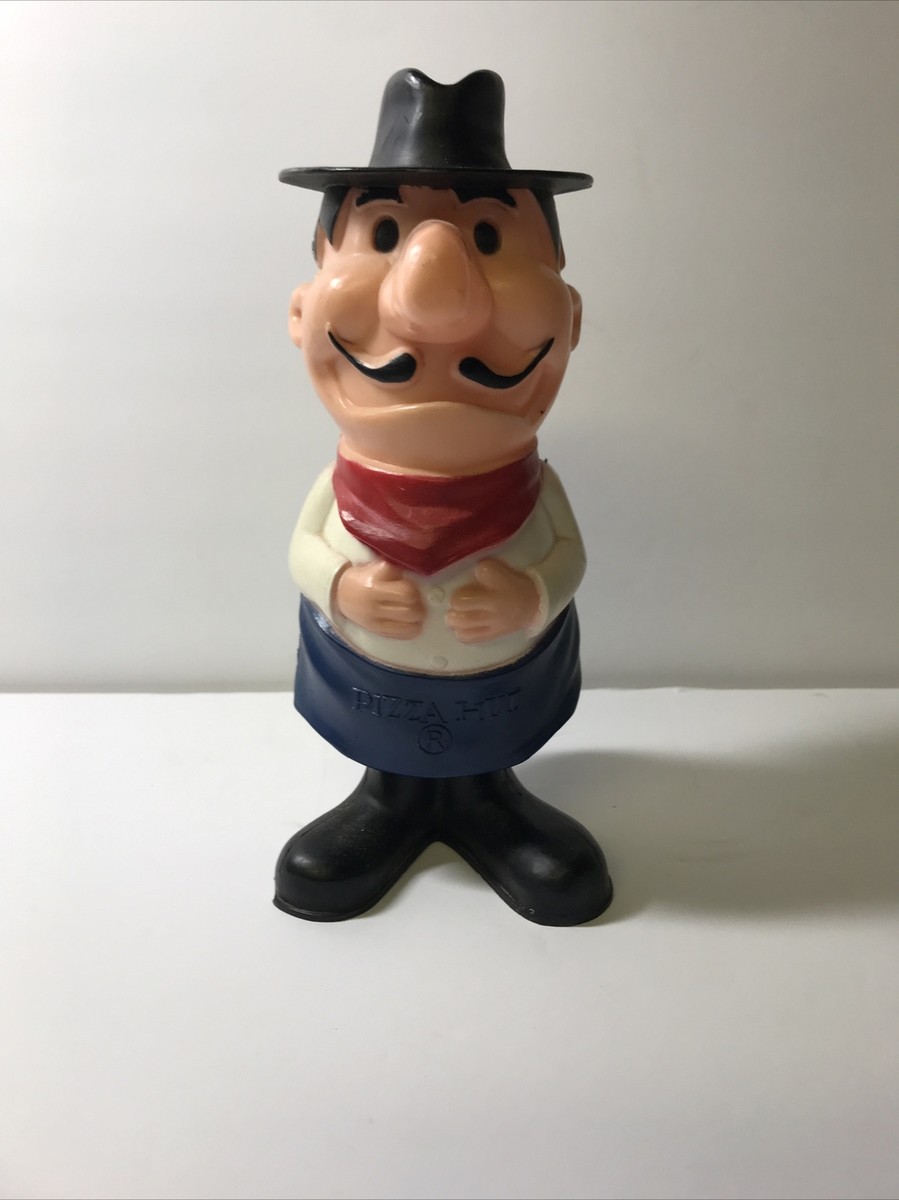 Pizza Hut Pete Coin Bank Plastic Character Mascot Bottom
