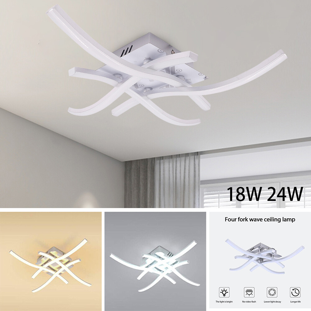 Moderno Luz Colgante de Techo LED Lámpara 18W 24W Salón Dormitorio 3000K...