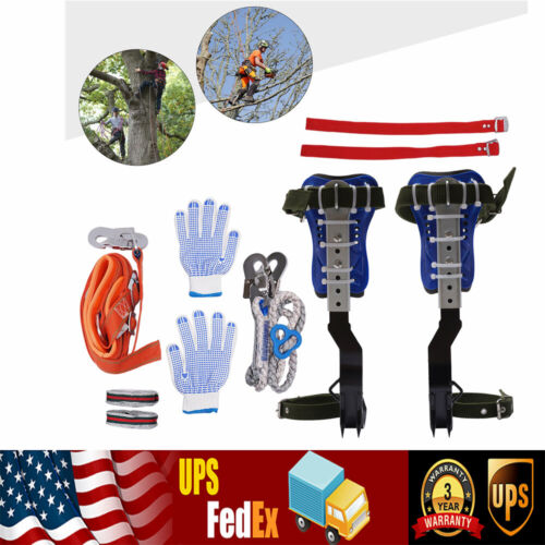 Juego de espigas de escalada de árboles Kit de equipo de escalada de poste ajustable con cinturón de seguridad portátil - Imagen 12 de 13