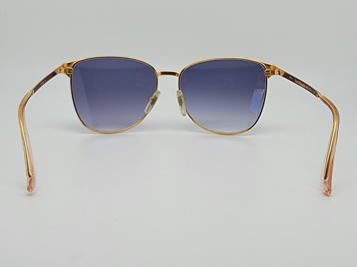 Laura Biagiotti T601/S P05 Gold Black Frame Blue Gradient Lens Sunglasses Italy Laura Biagiotti T601/S P05 Gold Black Frame Blue Gradient  main image 2