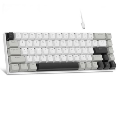 Portable 60% Mechanical Gaming Keyboard, MK-White Backlit Compact 68 Keys Min...
