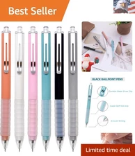 Ballpoint Pens Medium Point 1mm Black Ink Work Pen with Super Soft Grip Ball ...