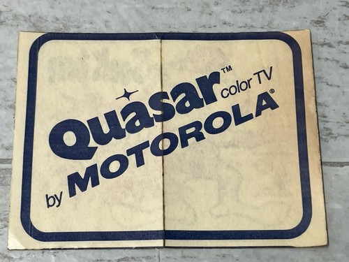 Vintage Chicago White Sox Baseball MOTOROLA QUASAR TV Sticker Decal - Picture 2 of 3