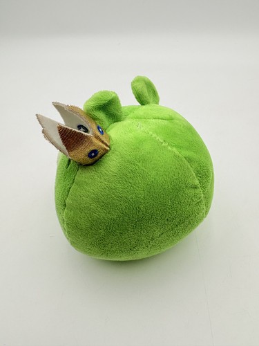 Angry Birds Green Pig King Plush Crown Rovio Commonwealth No Sound Leonard 5" - Picture 4 of 6