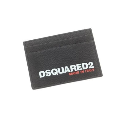 DSQUARED2 Leather Logo Card Case Black Men's