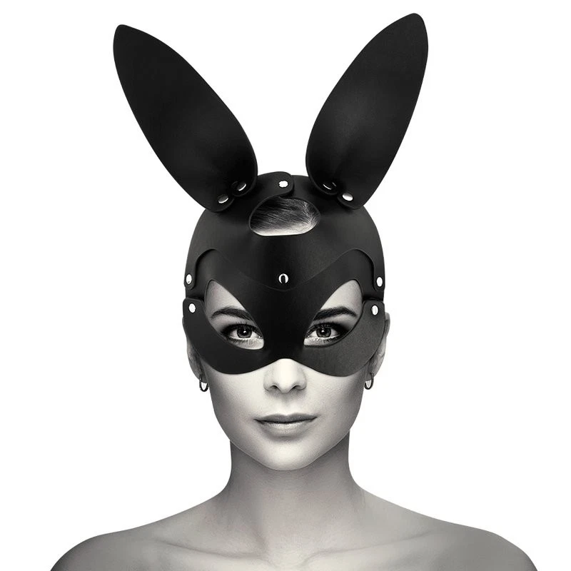 Coquette Chic Desire - Maschera in Pelle Vegana con Orecchie da Coniglio - Immagine 2 di 4