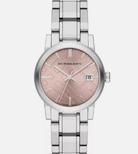Brand New Burberry BU9124 Stainless Steel Pink Dial 34 mm Women's Watch quartz