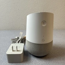 Google Home Smart Assistant Speaker White Slate Power Cable Tested Works
