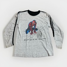Vtg 2003 Spider-Man Kids Long Sleeve Shirt Small 2000s Movie Raimi McGuire
