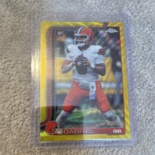 2025 Topps Chrome Dillon Gabriel Yellow Wave Rookie /275 Browns #317