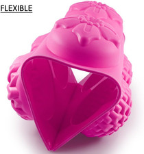 6-Cavity Silicone Flower Shape Cake Molds, 3 Packs Fondant Shape Decorating ...