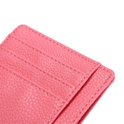 Cartera Plegable Simple Cartera PU Grano Litchi Multi-tarjeta Cartera Creativa para - Imagen 6 de 11