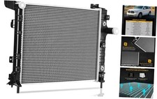 Complete Radiator Compatible with 2000-2004 Dodge 01-04 Dakota 00-03 Durango