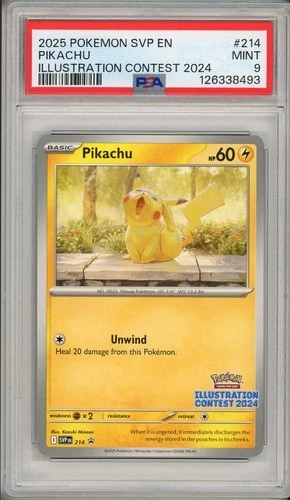 2025 Pokemon SVP Pikachu Illustration Contest 2024 #214 PSA 9