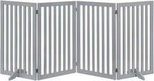 36  H Free Standing Pet Gate for Dog Cat Tall Wooden Dog Gates for Doorway
