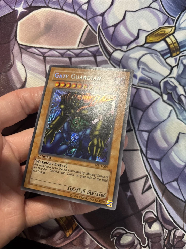 YUGIOH Gate Guardian MRD-000 SECRET Metal Raiders 1st Ed Slight Warp LP (BCC) - Image 3 of 4