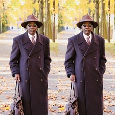 Cashmere Men Overcoat Double Breasted Casual Outdoor Winter Warm Wear Long Coat