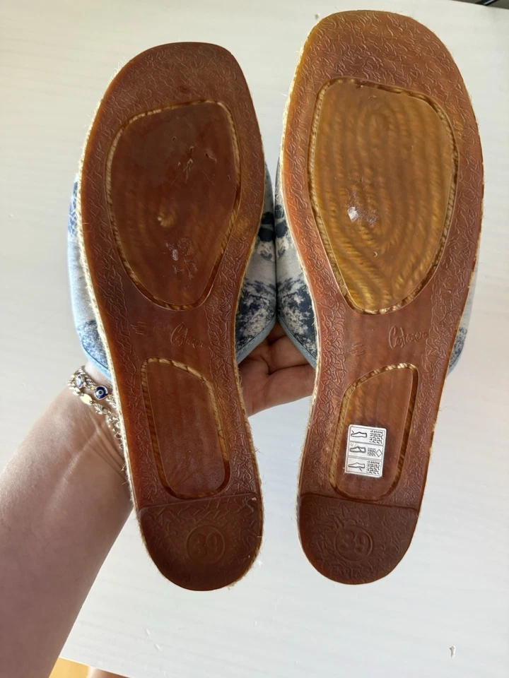 Anya Hindmarch ‐ Sandalia Azul Risa Damas TALLA 39 RARA Usada Una Vez Foto 2 de 2