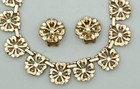 Trifari Four Leaf Clover and Rhinestone Necklace & Earrings — photo 2